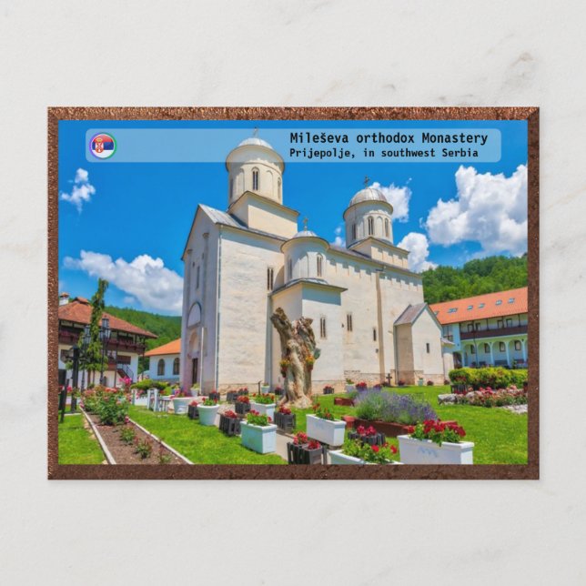 SERBIAN MONASTERIES - Mileševa Monastery 2 Postcard (Front)