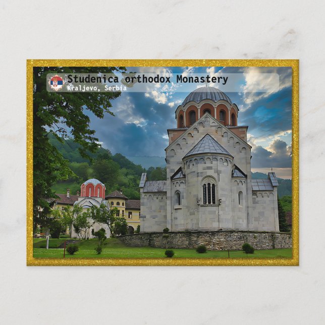 SERBIAN MONASTERIES - Studenica orthodox Monastery Holiday Postcard (Front)