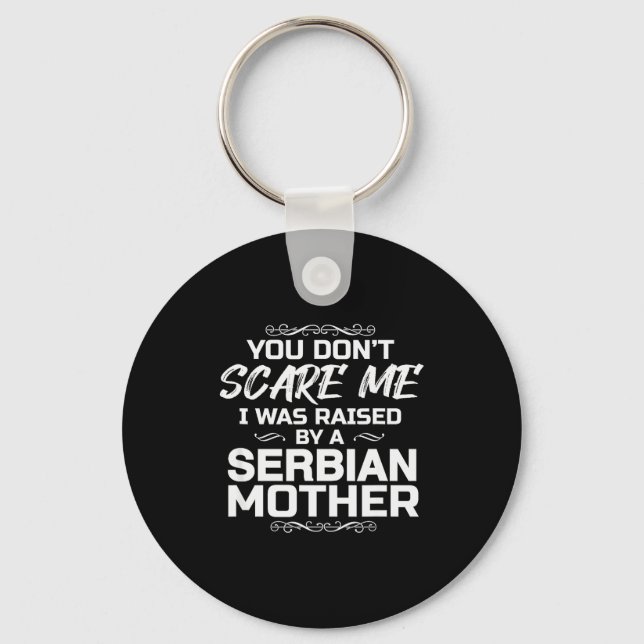 Serbian Mother Funny Christmas Birthday  Key Ring (Front)