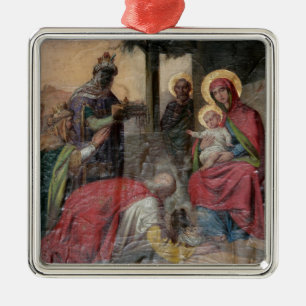 Serbian Orthodox icongraphy at Valjevo Church. - Metal Tree Decoration