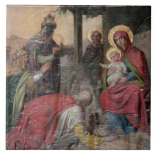 Serbian Orthodox icongraphy at Valjevo Church. - Tile