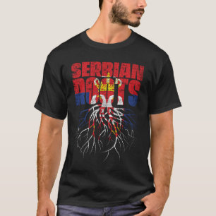 Serbian Roots Serbia Heritage Flag T-Shirt