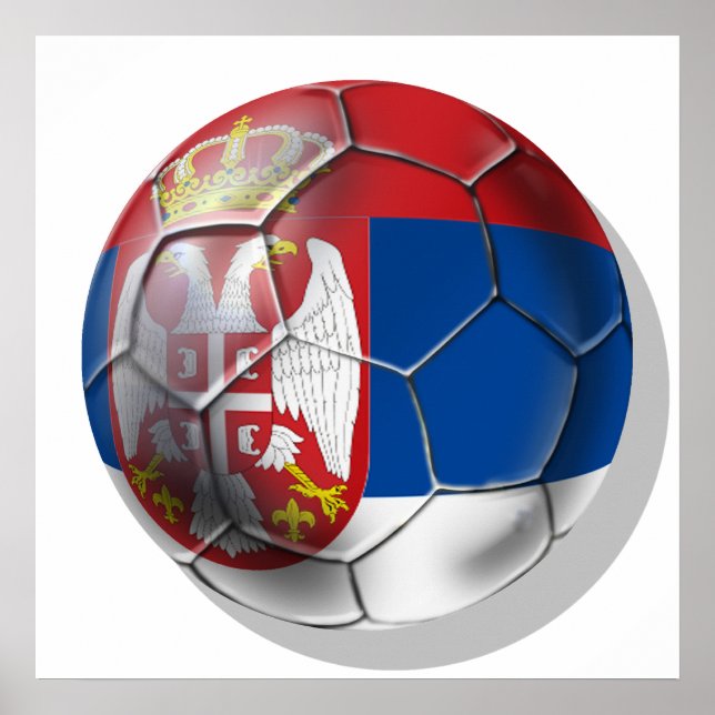 Serbian soccer 2014 world cup ball lovers Srbija Poster (Front)