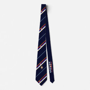 Serbian stripes flag tie