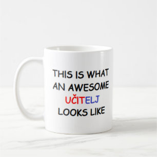 serbian teacher ucitelj, awesome coffee mug