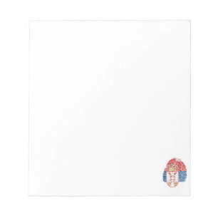 Serbian touch fingerprint flag notepad