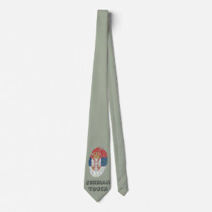 Serbian touch fingerprint flag tie