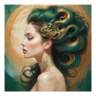 “Serelith” - Curls of Celestial Jade   Photo Print