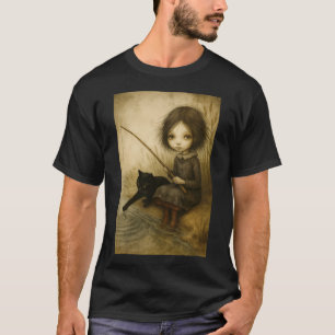 Serena and Her Cat: A Quiet Day by the Enchanted P T-Shirt