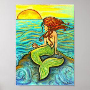 "Serena by the Sea" Mermaid Poster