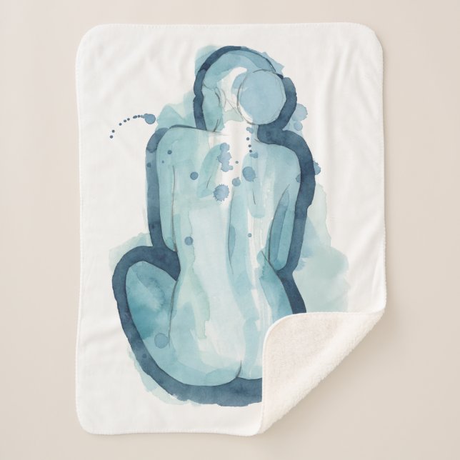 Serena Sketch Sherpa Blanket (Front)