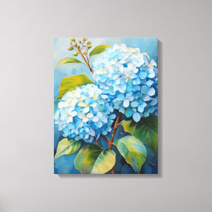 Serenade in Blue: Hydrangea Harmony Canvas Print