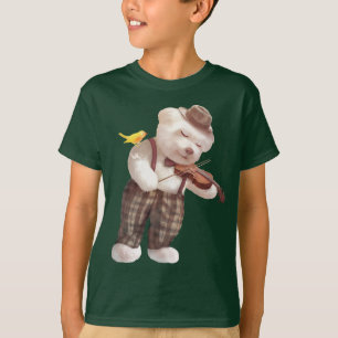 Serenade in Nature: Smiling Bichon Playing Violin T-Shirt