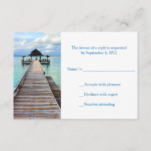 Serenade Jetty Beach Wedding RSVP Card