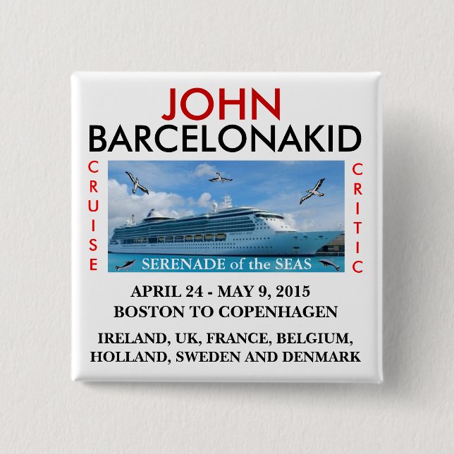 Serenade of the Seas Name Tag Button (Front)