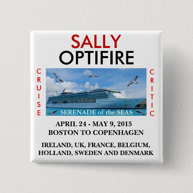 Serenade of the Seas Name Tag Button (Front)