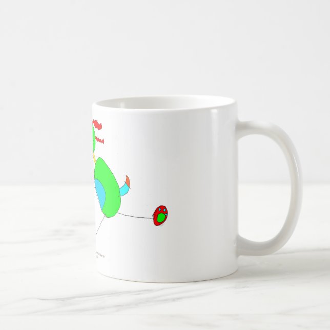 Serena's Cat and Dog Chase Coffee Mug (Right)