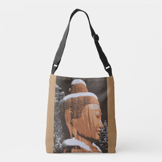 serence buddha face crossbody bag (Back)