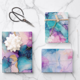 Serendipity Crystal Blue  Wrapping Paper Sheet