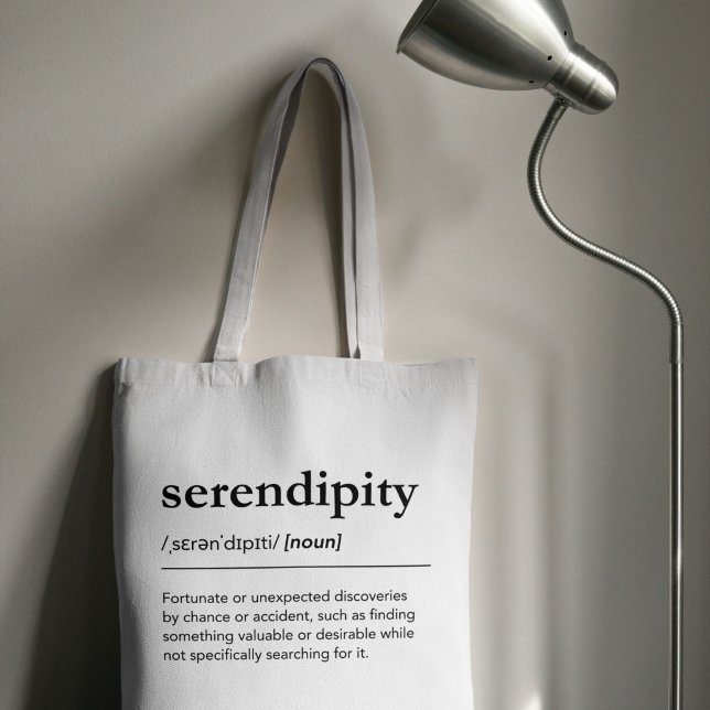 Serendipity Definition Word Gift Happy Accident Tote Bag (Creator Uploaded)