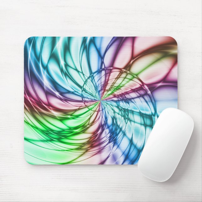 Serendipity | Multicolor Fractal Art Mouse Mat (With Mouse)