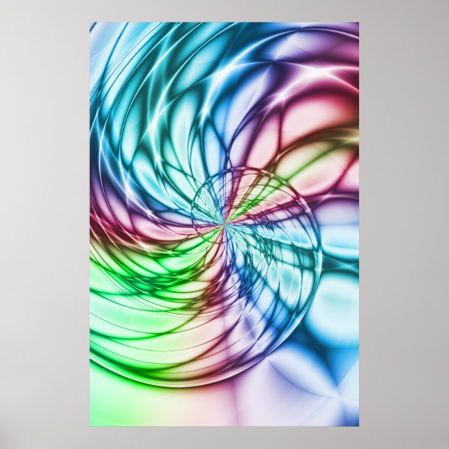 Serendipity | Multicolor Fractal Art Poster (Front)