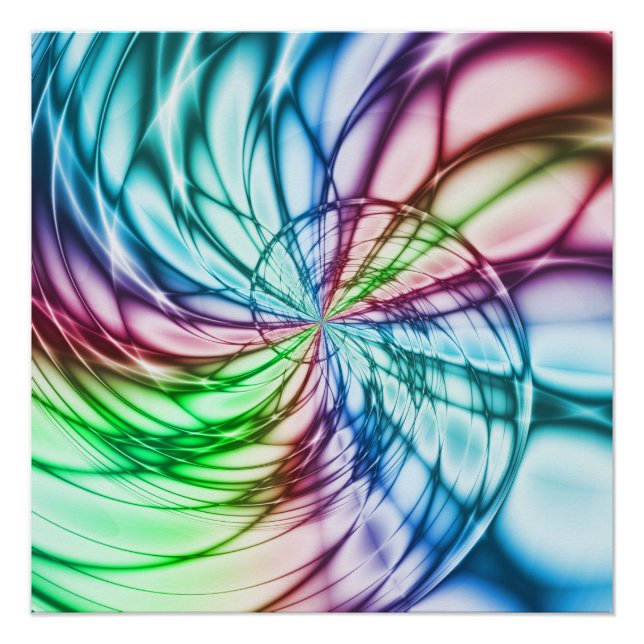 Serendipity | Multicolor Fractal Art Poster (Front)