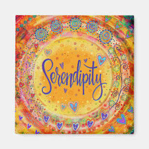 Serendipity Yellow Pretty Fun Floral Inspirivity Magnet