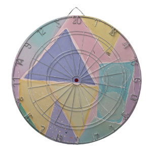 Serene Abstracts: A Pastel Dream Dartboard