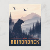 Serene Adirondack Bear: A Vintage