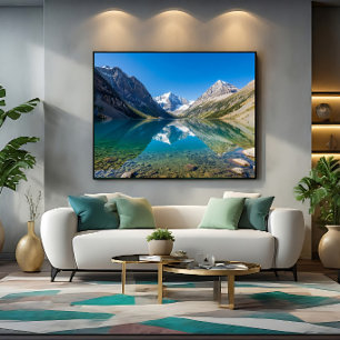 Serene Alpine Lake Mountain Canvas Print