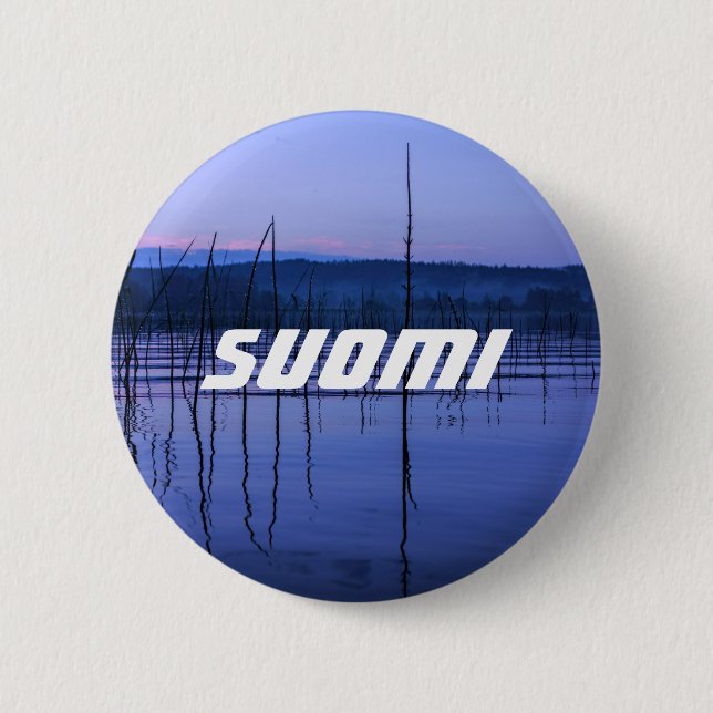 Serene and misty lake Suomi badge (Front)