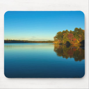 Serene Autumn Lake Mouse Mat