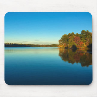 Serene Autumn Lake Mouse Mat