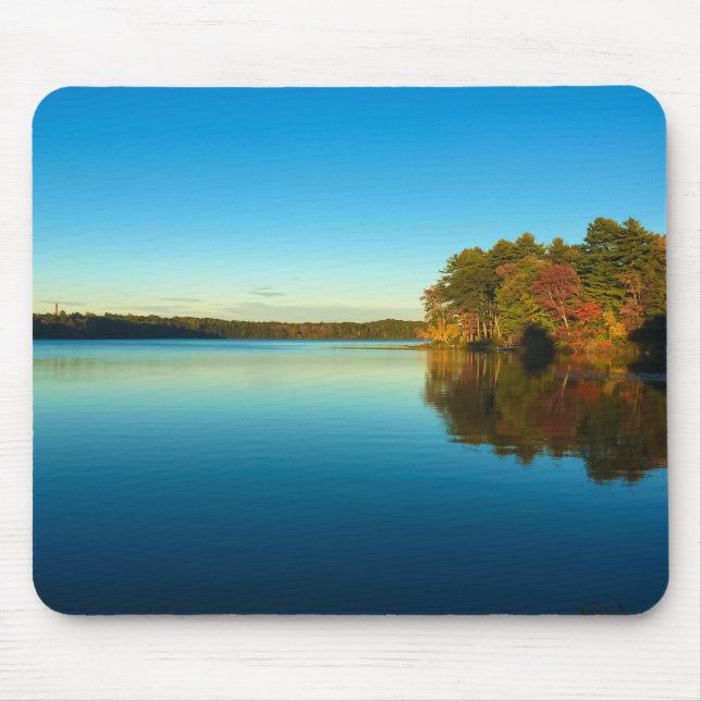 Serene Autumn Lake Mouse Mat (Front)