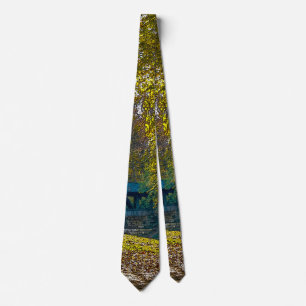Serene Autumn Walk Painterly Neck Tie