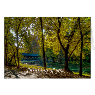 Serene Autumn Walk Painterly Thinking Of You Card
