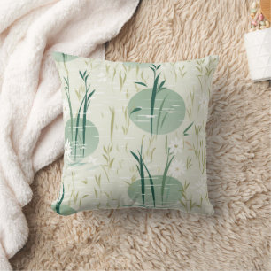 Serene Bamboo Blossom Asian  (10) Cushion