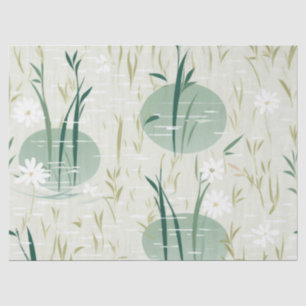 Serene Bamboo Blossom Asian  (10) Tissue Paper