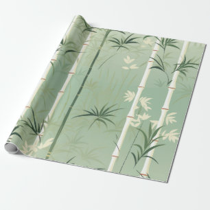 Serene Bamboo Blossom Asian  (2) Wrapping Paper
