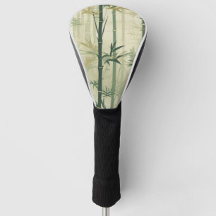 Serene Bamboo Blossom Asian (3) Golf Head Cover