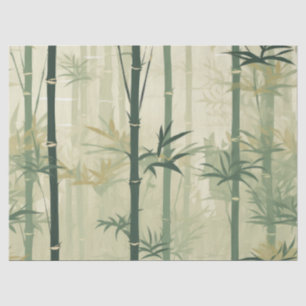 Serene Bamboo Blossom Asian  (3) Tissue Paper