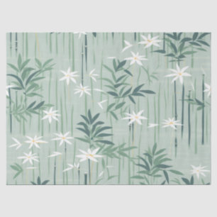 Serene Bamboo Blossom Asian  (4) Tissue Paper