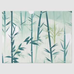 Serene Bamboo Blossom Asian  (5) Tissue Paper