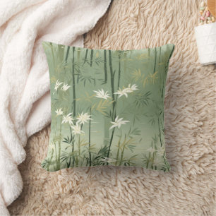 Serene Bamboo Blossom Asian  (6) Cushion