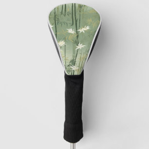 Serene Bamboo Blossom Asian (6) Golf Head Cover