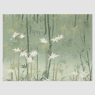 Serene Bamboo Blossom Asian  (6) Tissue Paper