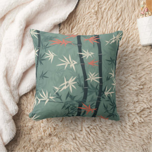 Serene Bamboo Blossom Asian  (7) Cushion