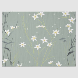 Serene Bamboo Blossom Asian  (8) Tissue Paper