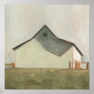 Serene Barn - Off-White Poster